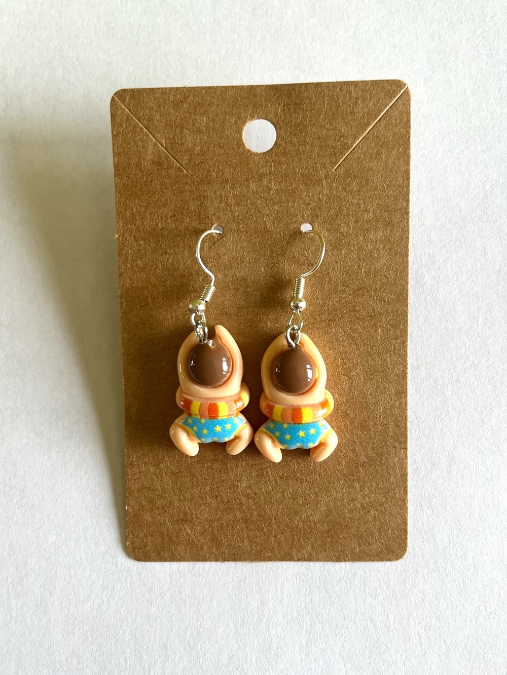 2/$15- Swimming Theme Hanging Earrings Handmade